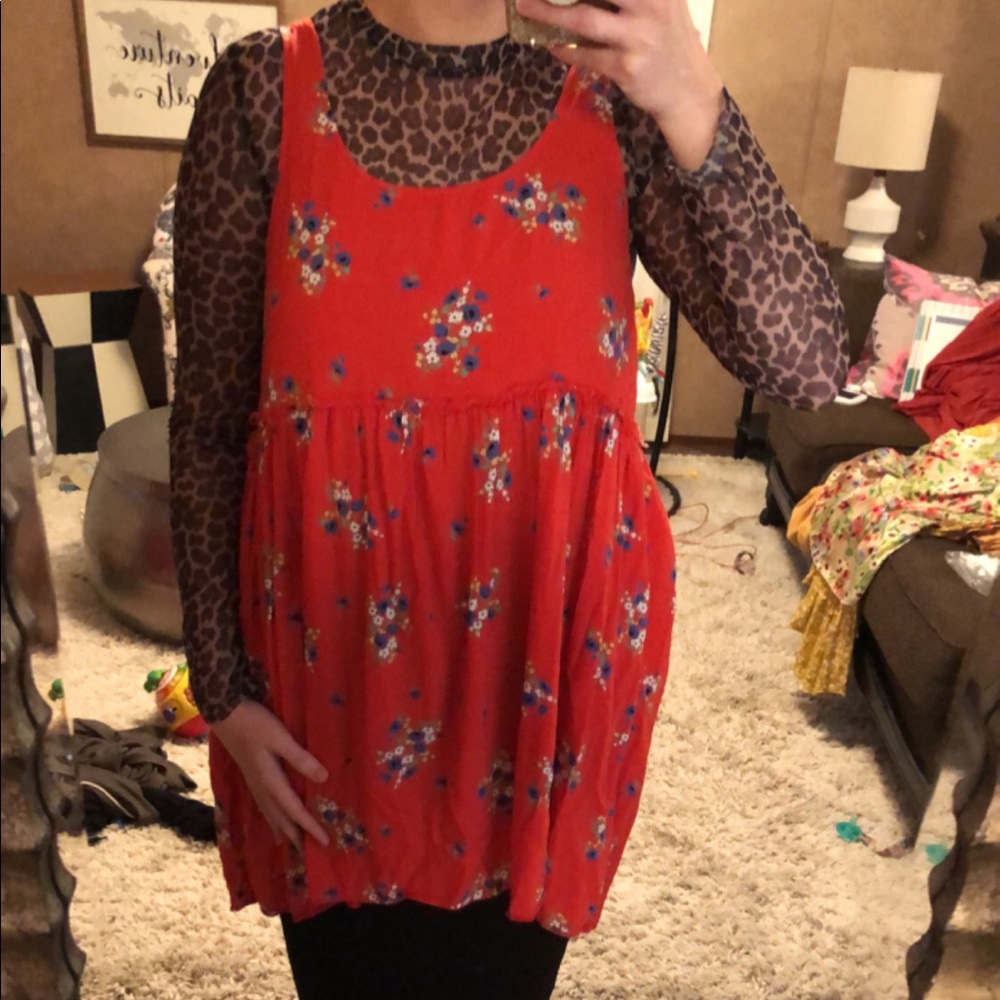 ASOS Red Floral Top